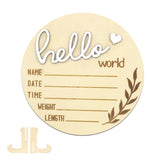 AINBIN Hello World newborn sign with 3D letters, ideal for nursery decor and baby arrival moments.