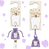AINBIN Tooth Fairy door hanger in purple sparks bedtime joy and tooth-loss celebrations