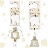 AINBIN Tooth Fairy Door Hanger shows kid-friendly design encouraging gentle tooth care