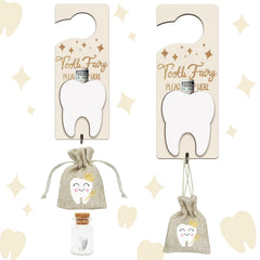 AINBIN Tooth Fairy Door Hanger shows kid-friendly design encouraging gentle tooth care