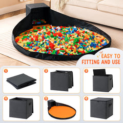 AINIYNM toy storage box with play mat attached for quick cleanup
