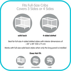 AirflowBaby mesh liner at mattress edge emphasizes snug fit