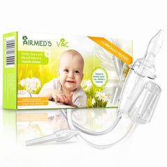 Airmed's Vac nasal aspirator baby in use for quick relief during a cold