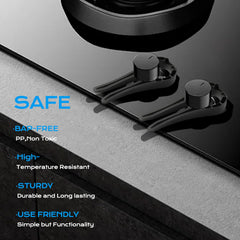 Airshooter stove knob locks blend with kitchen decor while staying effective