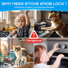 Airshooter gas stove knob locks fit many stoves and prevent accidental turning