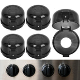 AirShooter stove knob covers packaging showing child-safety solution