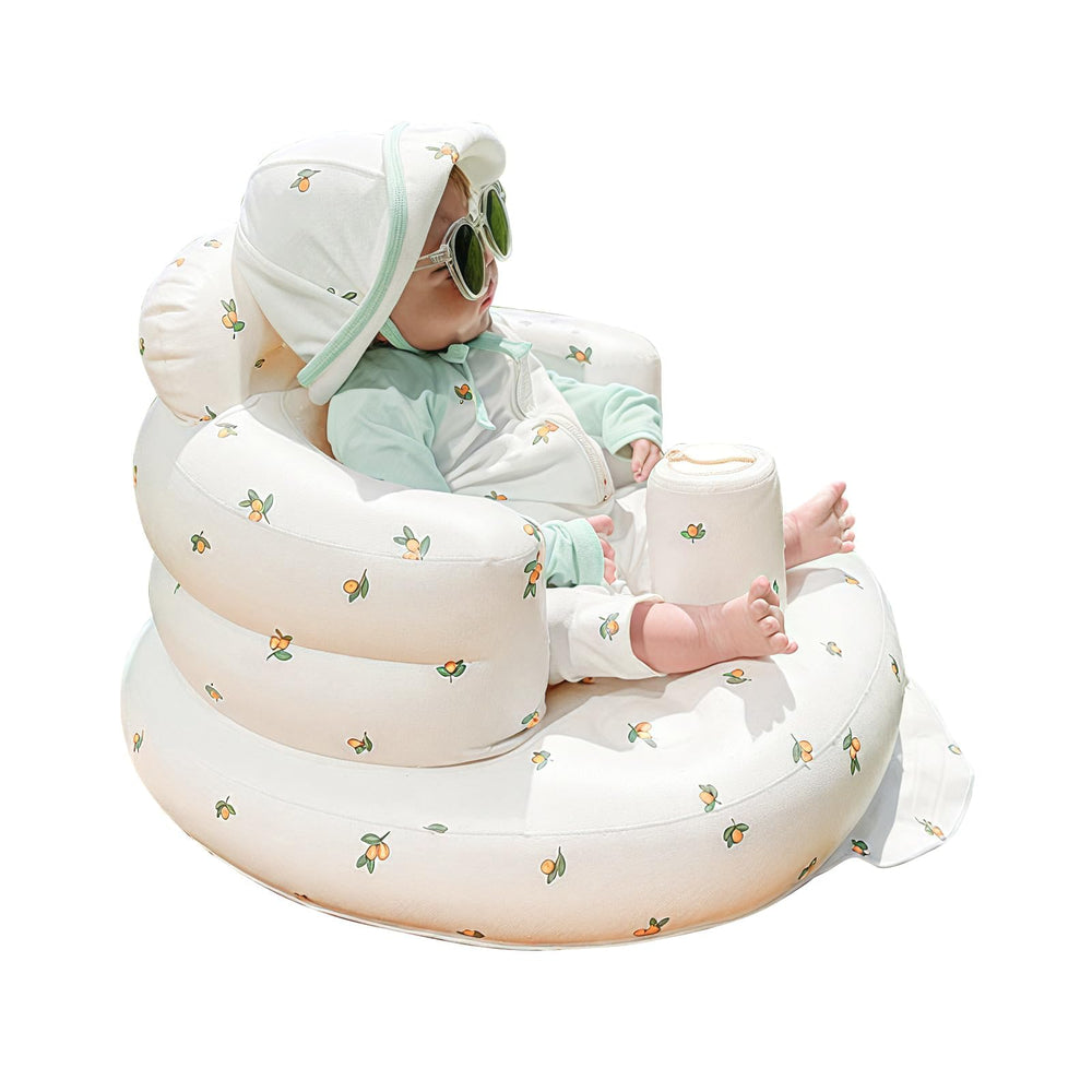 AirSwim inflatable baby chair backrest supports upright seating for better posture