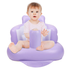 AirSwim inflatable baby chair backrest supports baby's posture during early sitting