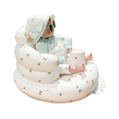 AirSwim inflatable baby chair backrest supports upright seating for better posture