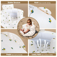 AirSwim inflatable baby chair built-in pump simplifies setup for quick playtime