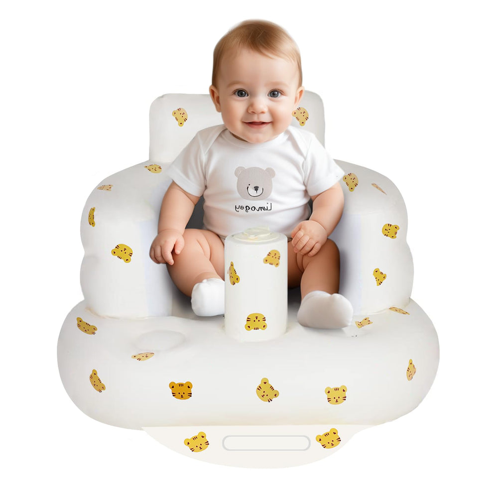 AirSwim inflatable baby chair with tiger pattern for learning to sit