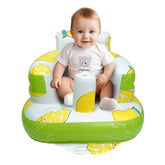 AirSwim inflatable baby seat back view with supportive curved backrest for early sitting.
