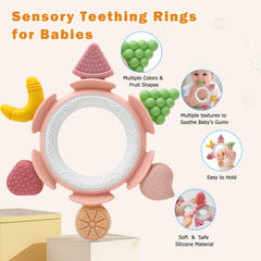 AiTuiTui teething ring watermelon shot emphasizes bright colors for sensory learning