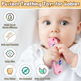 AiTuiTui teething-relief-remote-black comforts gums with engaging buttons for play.