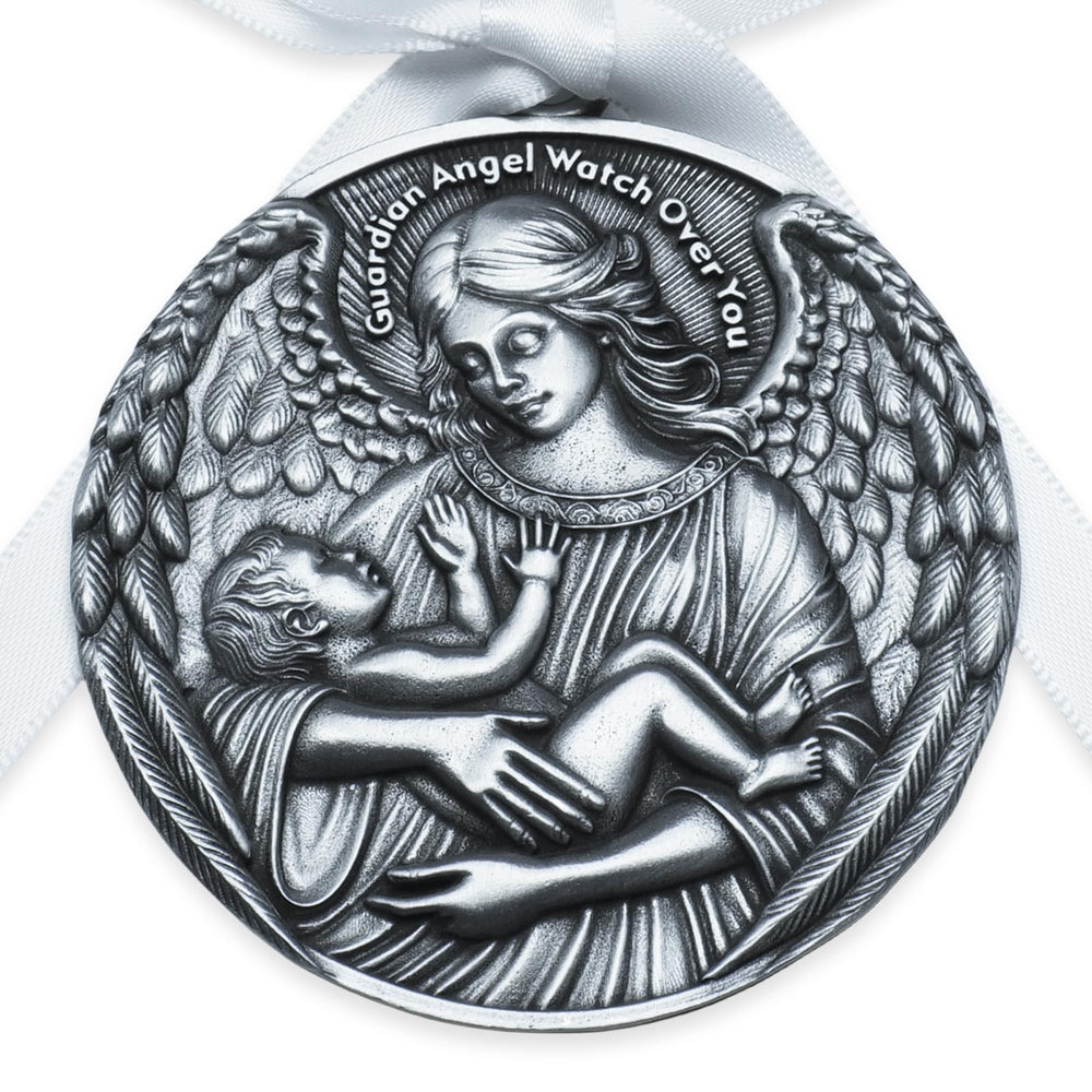 aiviwiai guardian angel crib medal 3inch centerpiece for nursery decor and protection.