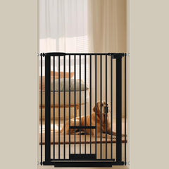 AiWMGL 40-55 tall pet gate with cat door blocks small pets while easing doorway flow