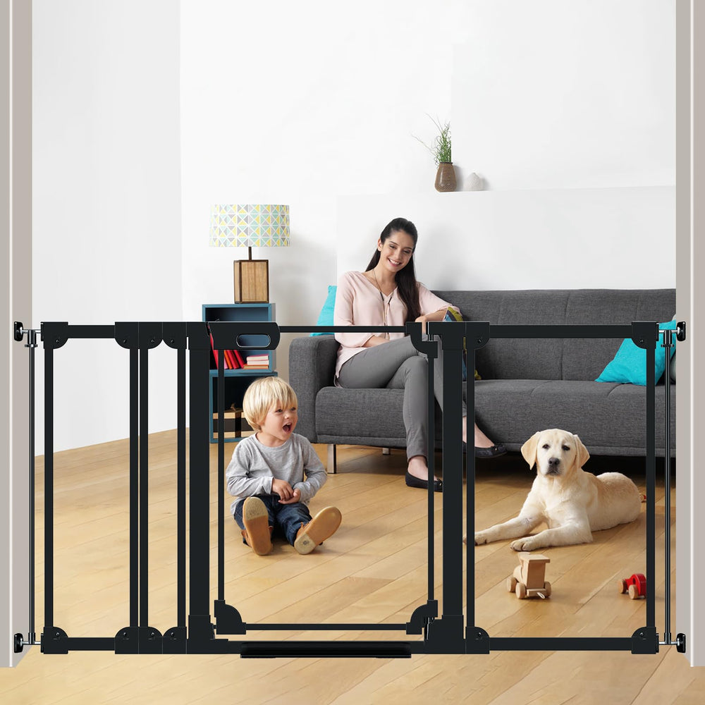 AiWMGL clear baby gate on stairs with transparent acrylic panel for easy viewing