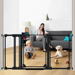 AiWMGL clear baby gate on stairs with transparent acrylic panel for easy viewing