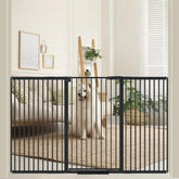AiWMGL baby gate 40.55 tall demonstrates sturdy doorway safety.