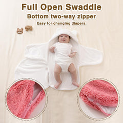 AiWMGL womb-design newborn swaddle creates a cozy, womb-like sleeping environment.