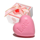 AIXIANG 24 Pink Love Heart soap favors packaging with satin ribbon for elegant gift presentation