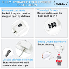 AIXIAOYA refrigerator lock installed in a drawer for childproofing.