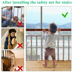 Aixingyun banister guard installation close-up shows easy attachment system.