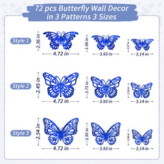 Aixoom blue butterflies 3D style2 creates a playful wall centerpiece