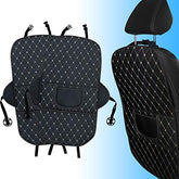 Aiydachy Kick Mats front view shows durable shield protecting leather seats from kid messes.