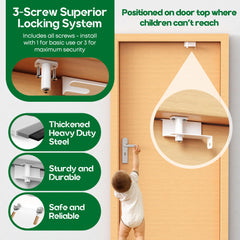 AIYOTAR door top lock assembly includes all parts for quick setup.