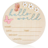 Ajcotahm Hello World Sign with 3D letters for newborn photography prop