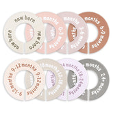 Ajcotahm round baby clothes divider with 8-9 cm size helps sort newborn outfits.