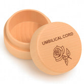 Ajcotahm umbilical cord keepsake box natural beech with smooth storage