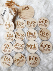 AJDVART 1 month milestone disc, perfect for first-year photo sessions