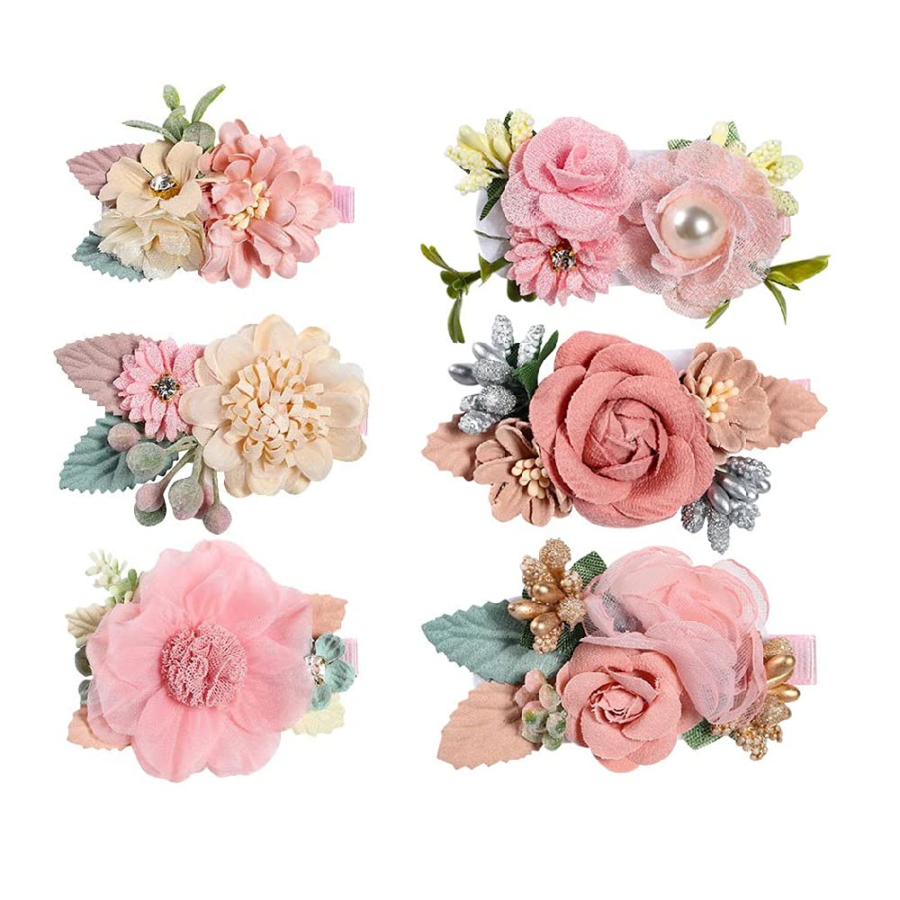AJLTPA Flower Clip Style-A pink close-up for easy everyday styling