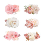 AJLTPA flower clips set closeup shows soft, durable materials for baby hairstyles