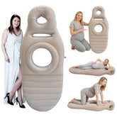 AJOFIEK inflatable pregnancy pillow demonstrates full-body support for comfortable resting.