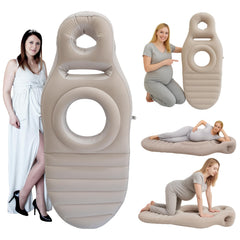 AJOFIEK inflatable pregnancy pillow demonstrates full-body support for comfortable resting.
