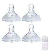 Ajrwiiy 4-pack nipple near-fit for Pigeon bottles ensures a secure, leak-free feeding.