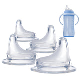 Ajrwiiy 4-pack soft spout for NUK Active cups supports smooth transition and leak-free sipping.