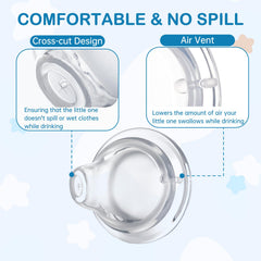 Ajrwiiy 8Pack built-in air vent reduces swallowing discomfort during sip.