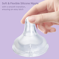 Ajrwiiy stretch design nipples offer self-controlled flow to pace feeding naturally.