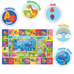 AKASISRUG expansive surface creates a roomy area for tummy time and crawling.