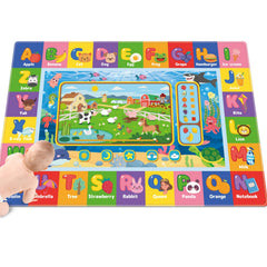 AKASISRUG baby play mat folded for compact storage with soft touch.