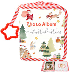 AKAYOK My First Christmas Book cover: soft fabric for safe grip and cozy memory keeping