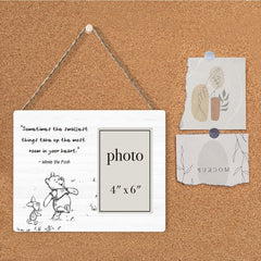 AKFVNSFK Pooh Bear Frame 4x6 photo holder suitable for nursery or living room decor