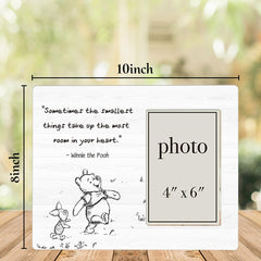AKFVNSFK Pooh Bear Nursery Frame tabletop display for nursery memories