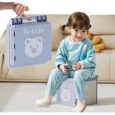 AKIMRABY travel potty folded-compact demonstrates space-saving design for car travel