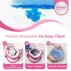 AKIMRABY Travel Potty Liners and Pads for mess-free travel.