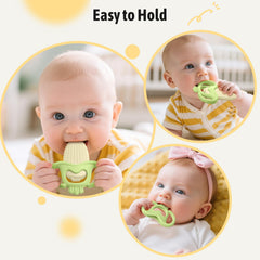 Akolik baby teether water-replacement-port enables safe year-round cooling.